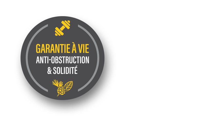 DoublePro garantie à vie antiobstruction DoublePro garantie à vie antiobstruction